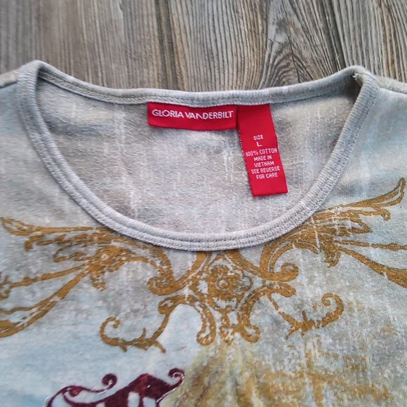 Crew Neck Short Sleeve Eccentric Pattern T-shirt Top - Picture 7 of 11